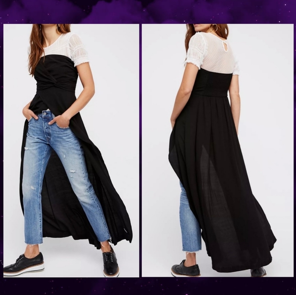 Free People Hi lo Smocked‎ Tube Top